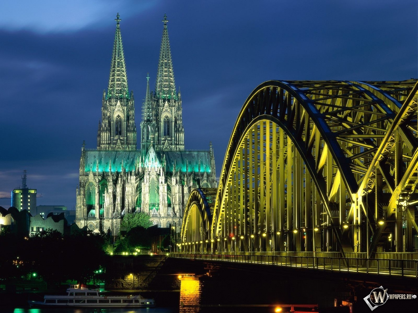 Cologne Cathedral Hohenzollern Bridge Germany 1400x1050
