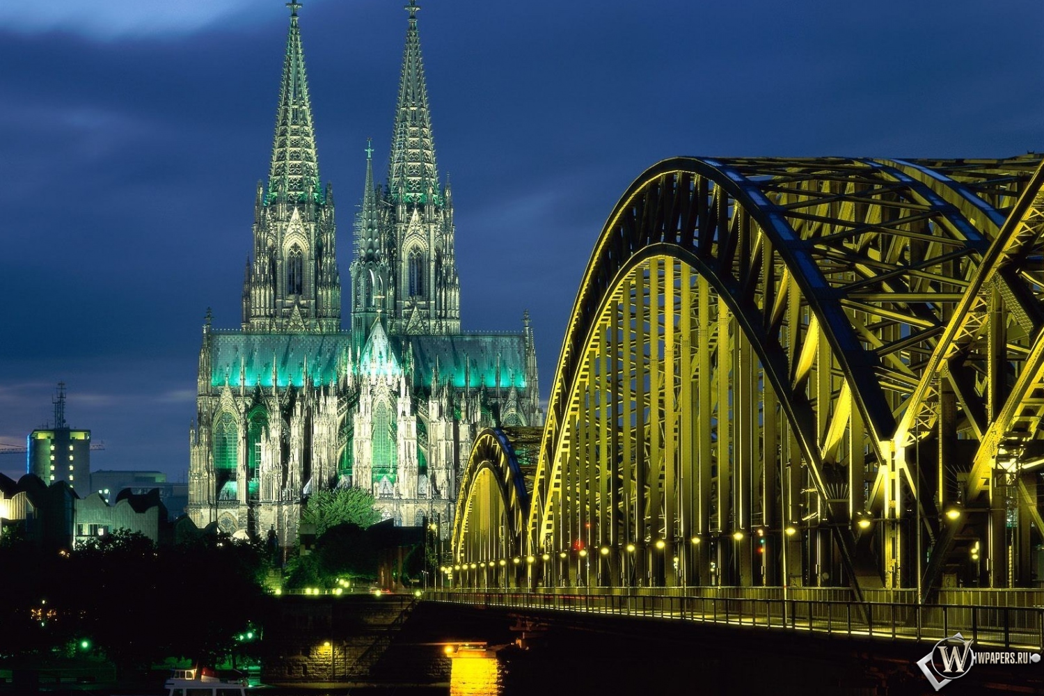 Cologne Cathedral Hohenzollern Bridge Germany 1500x1000