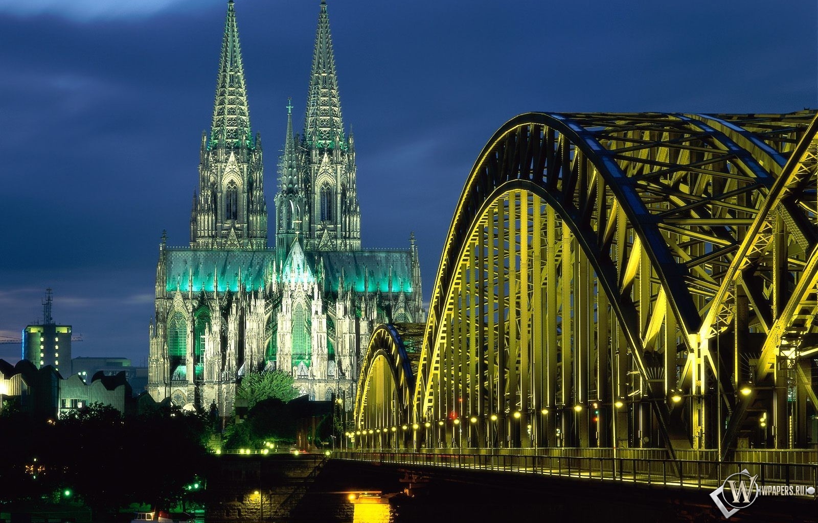 Cologne Cathedral Hohenzollern Bridge Germany 1600x1024