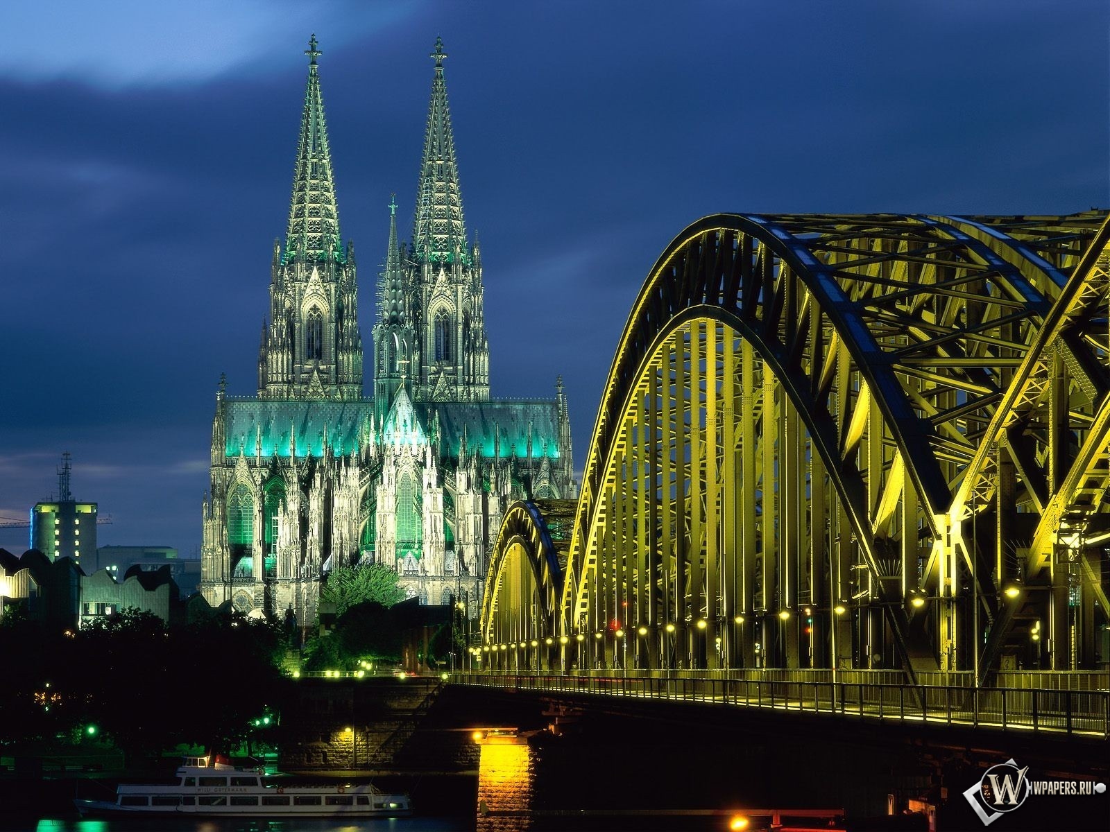 Cologne Cathedral Hohenzollern Bridge Germany 1600x1200