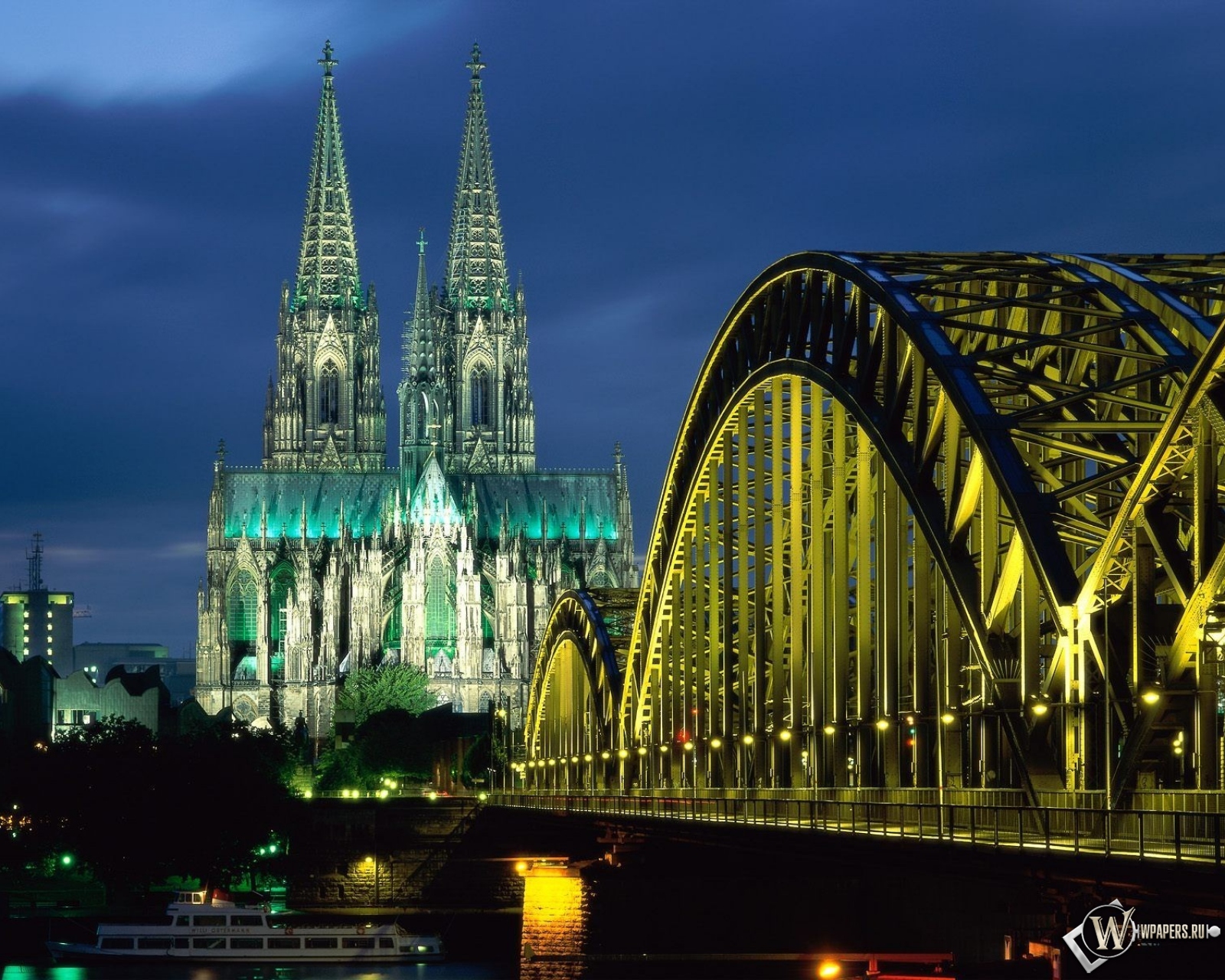 Cologne Cathedral Hohenzollern Bridge Germany 1600x1280