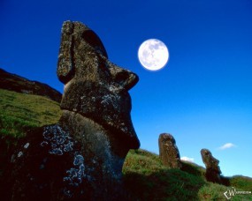 Обои Moa Rano Raraku Easter Island Chile: , Прочая архитектура