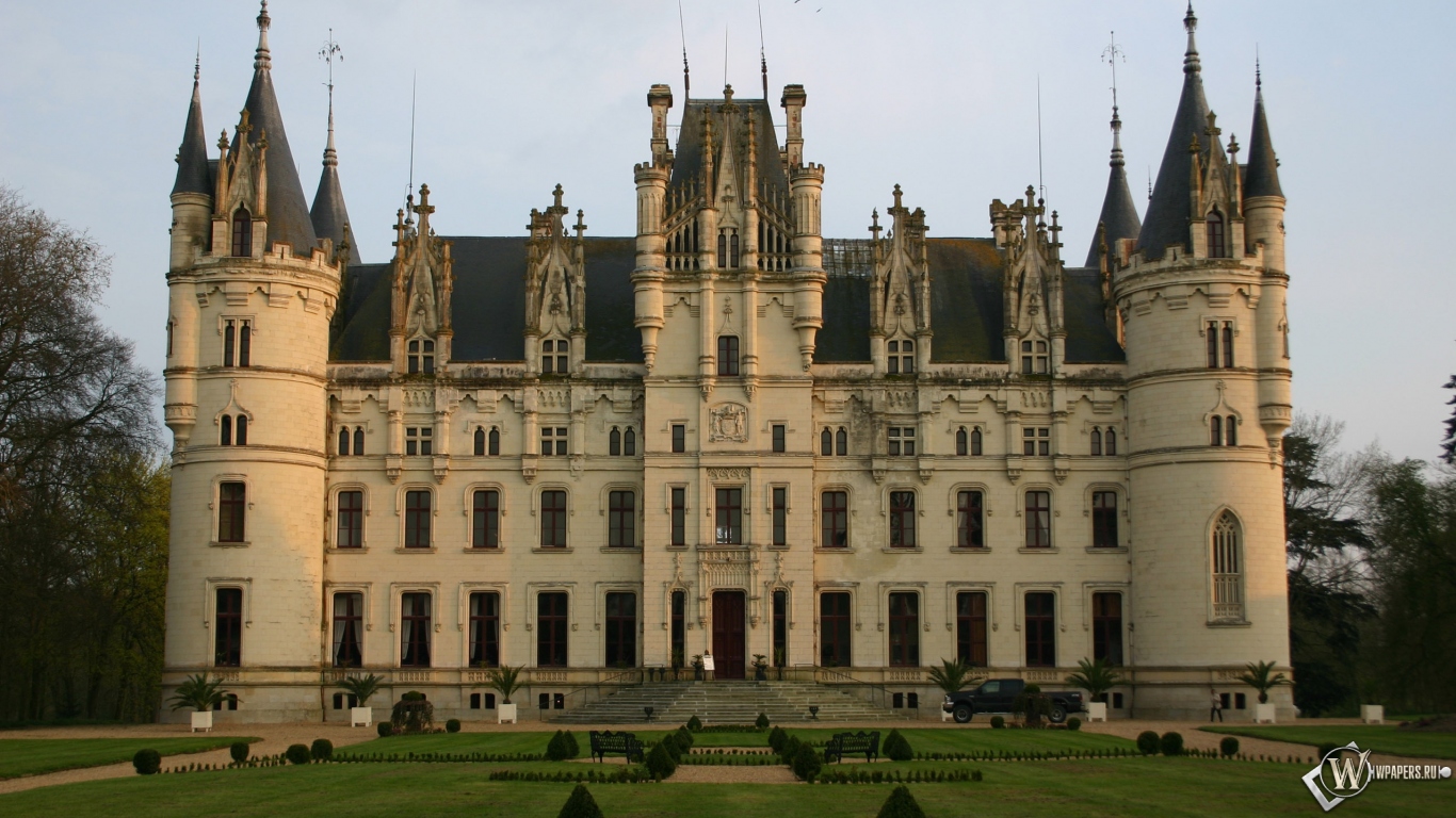 Castle Chateau Challain the Chambord of Anjou Франция 1366x768