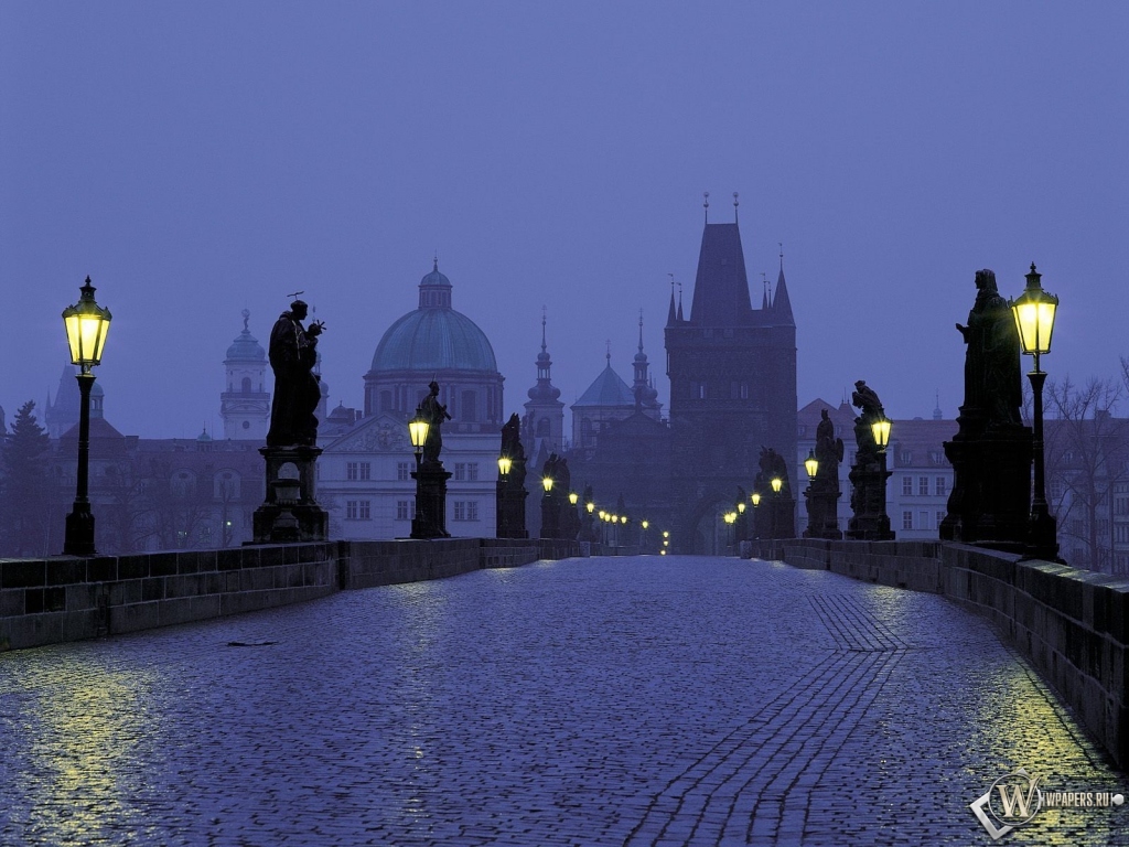 Вечерняя Прага 1024x768
