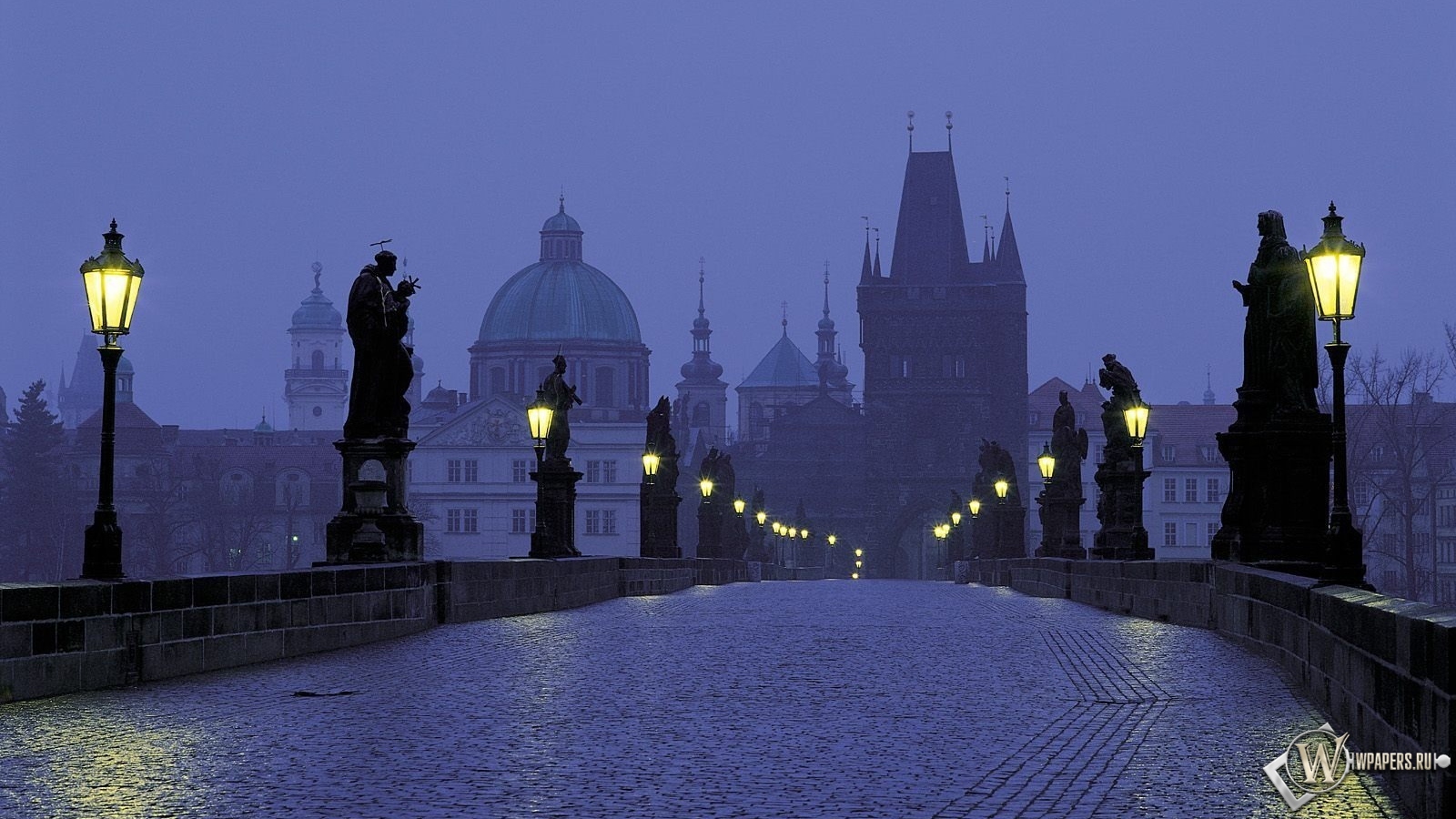 Вечерняя Прага 1600x900