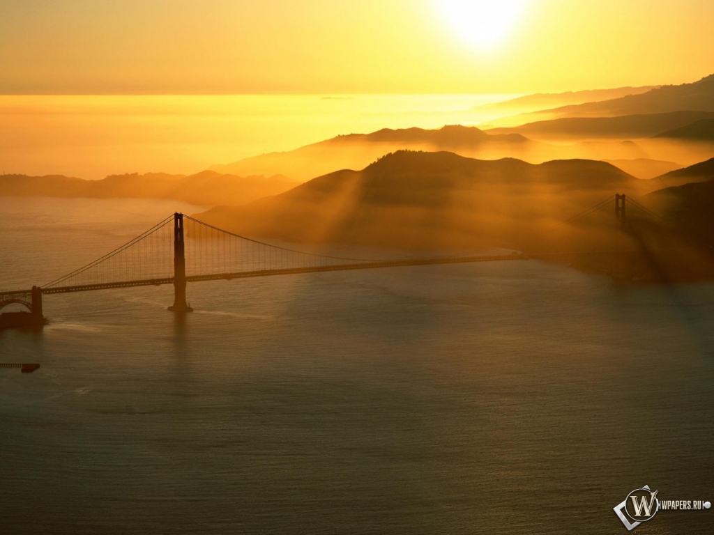 Мост Золотые ворота в Сан-Франциско 1024x768
