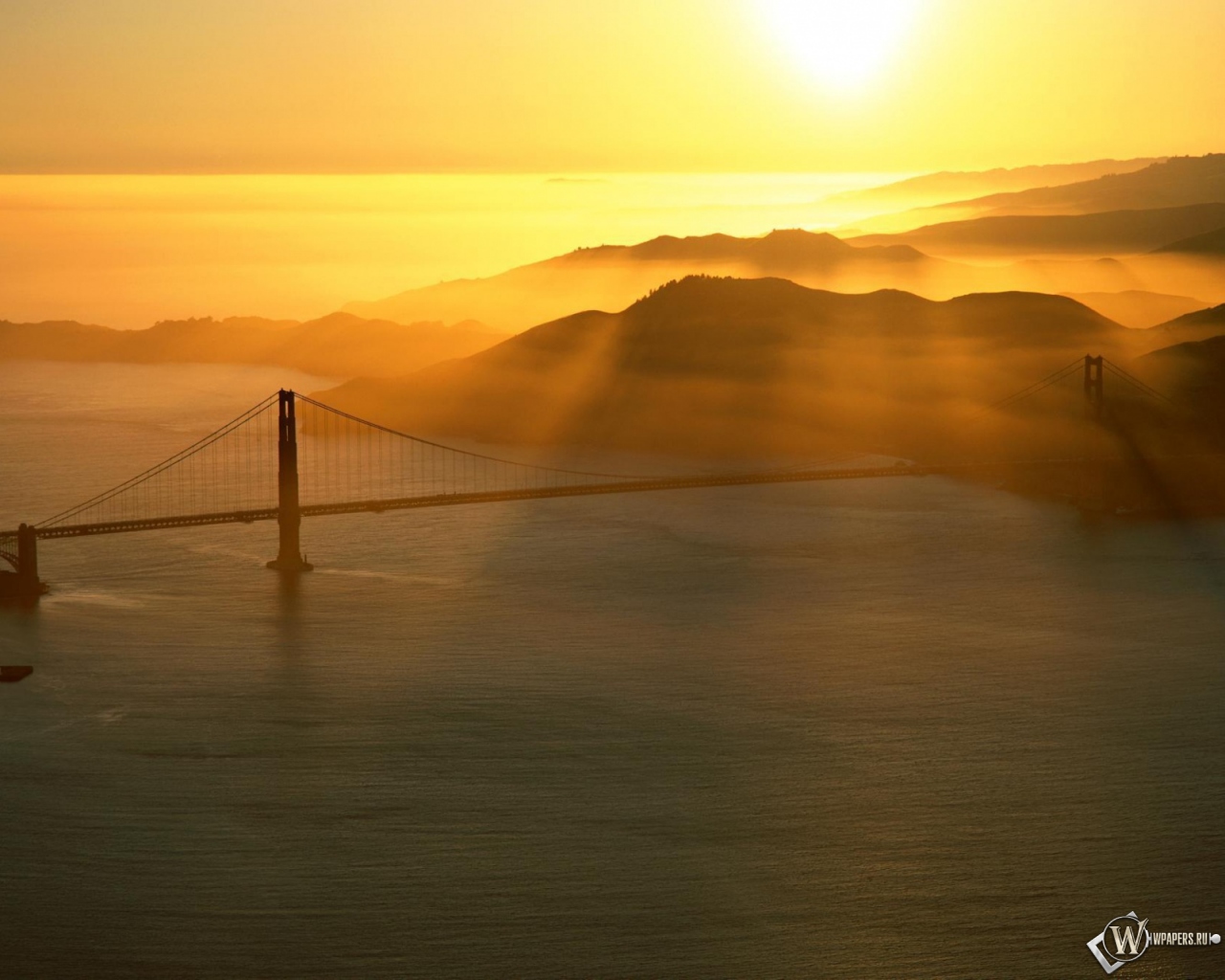 Мост Золотые ворота в Сан-Франциско 1280x1024