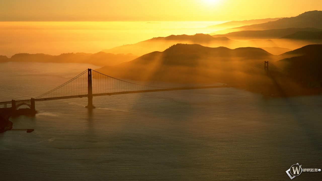Мост Золотые ворота в Сан-Франциско 1280x720