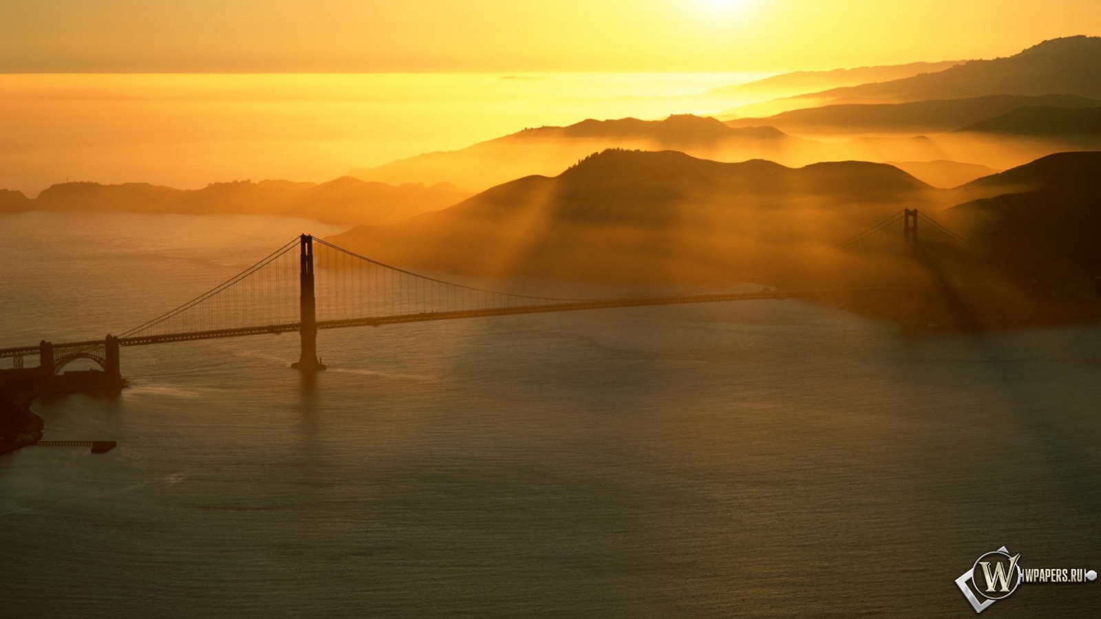Мост Золотые ворота в Сан-Франциско 1600x900