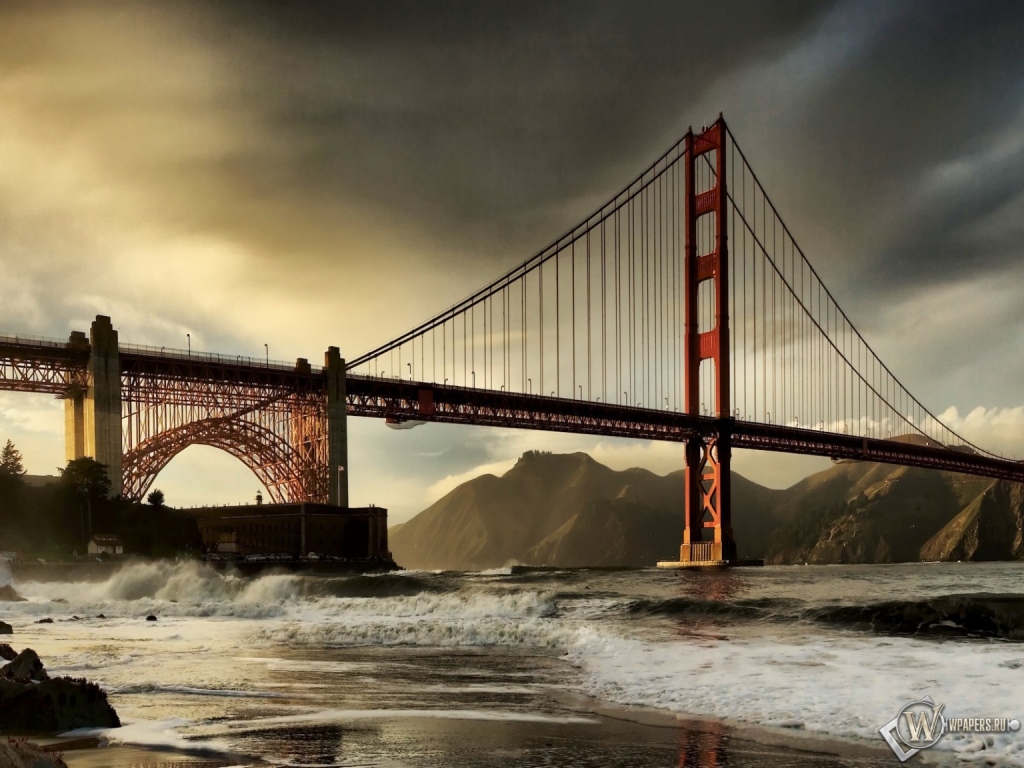 Мост Золотые ворота Сан-Франциско 1024x768