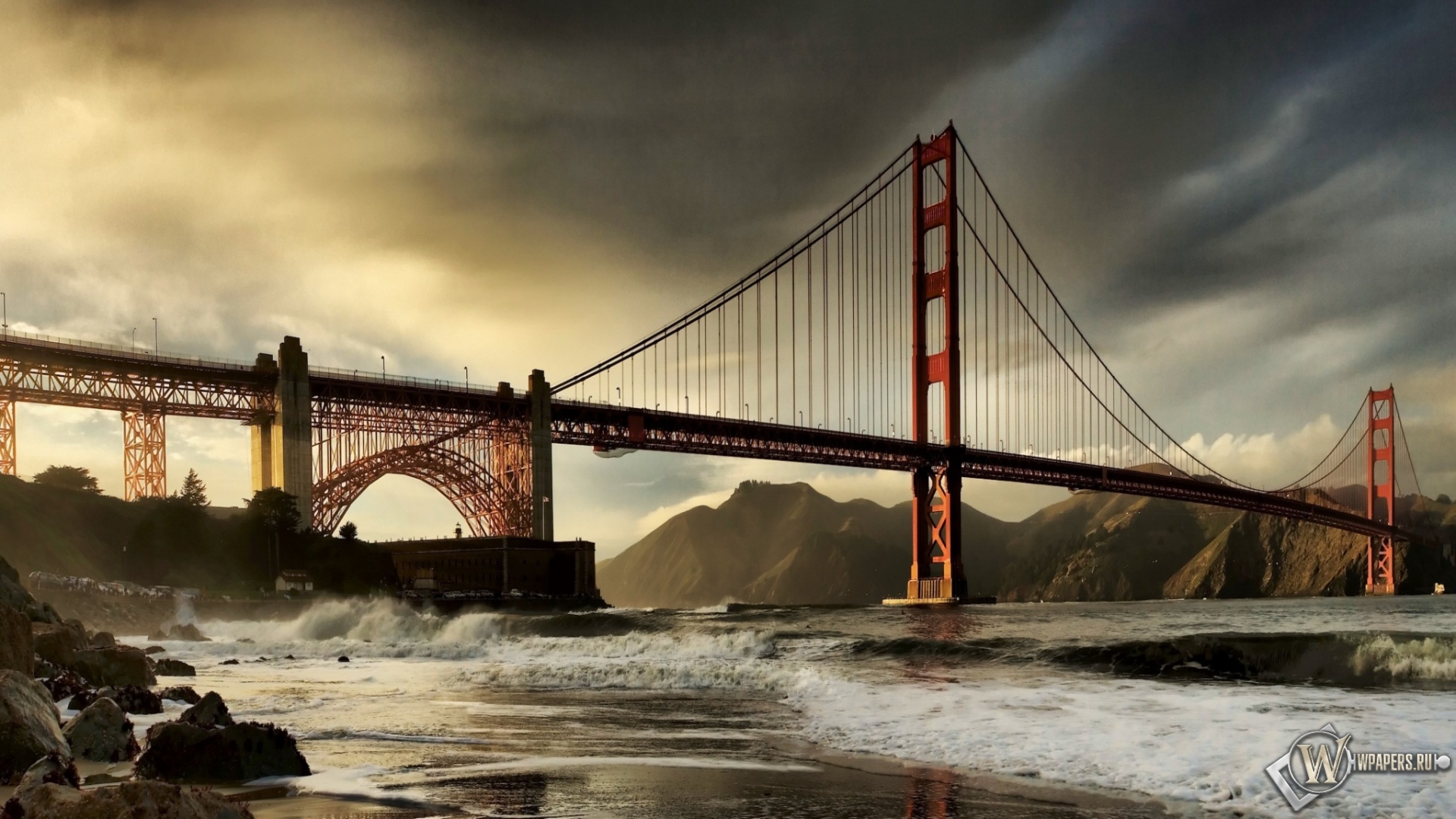 Мост Золотые ворота Сан-Франциско 1920x1080
