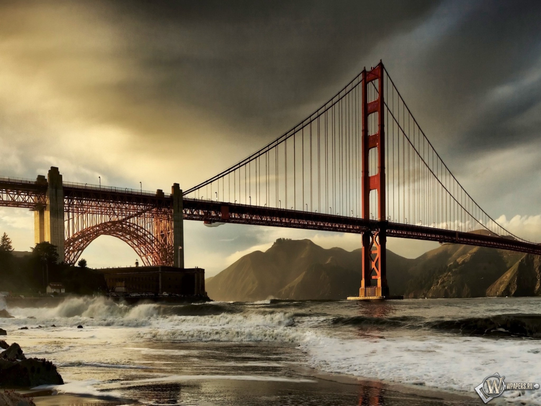 Мост Золотые ворота Сан-Франциско 2048x1536