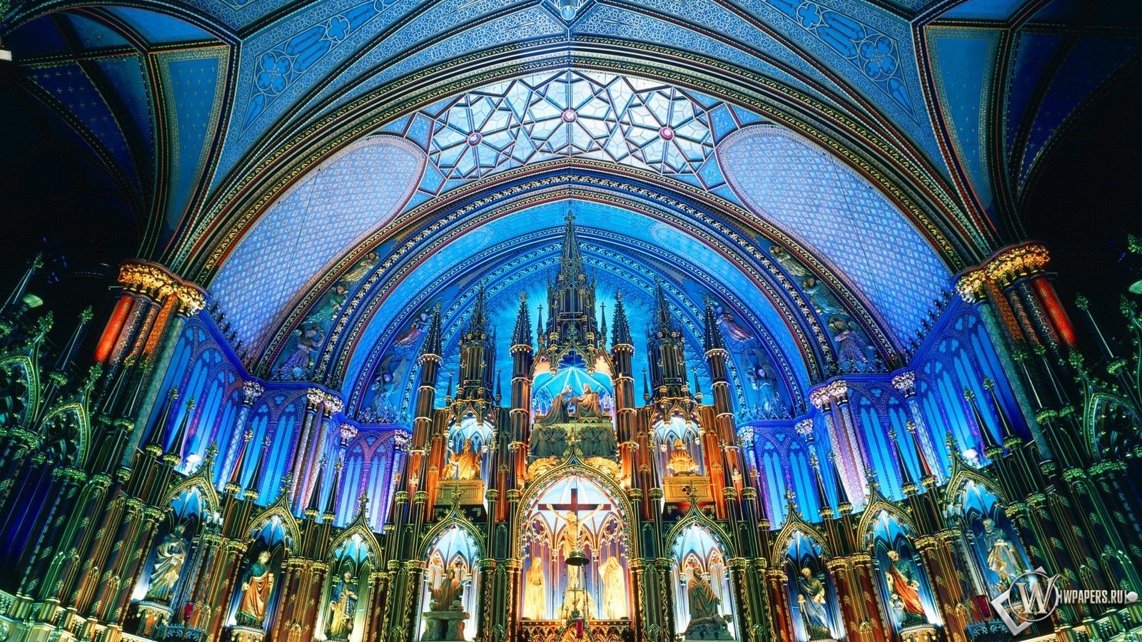 Базилика Нотр-Дам Монреаль Канада 1600x900