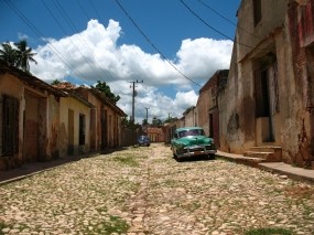 Обои Куба Тринидад: Облака, Машина, Город, Улица, Города