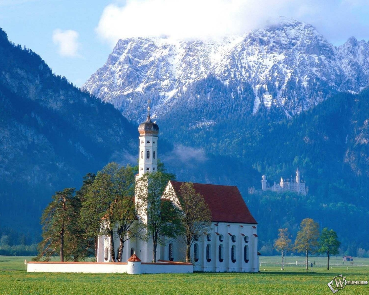 Церковь в Баварии Германия 1280x1024