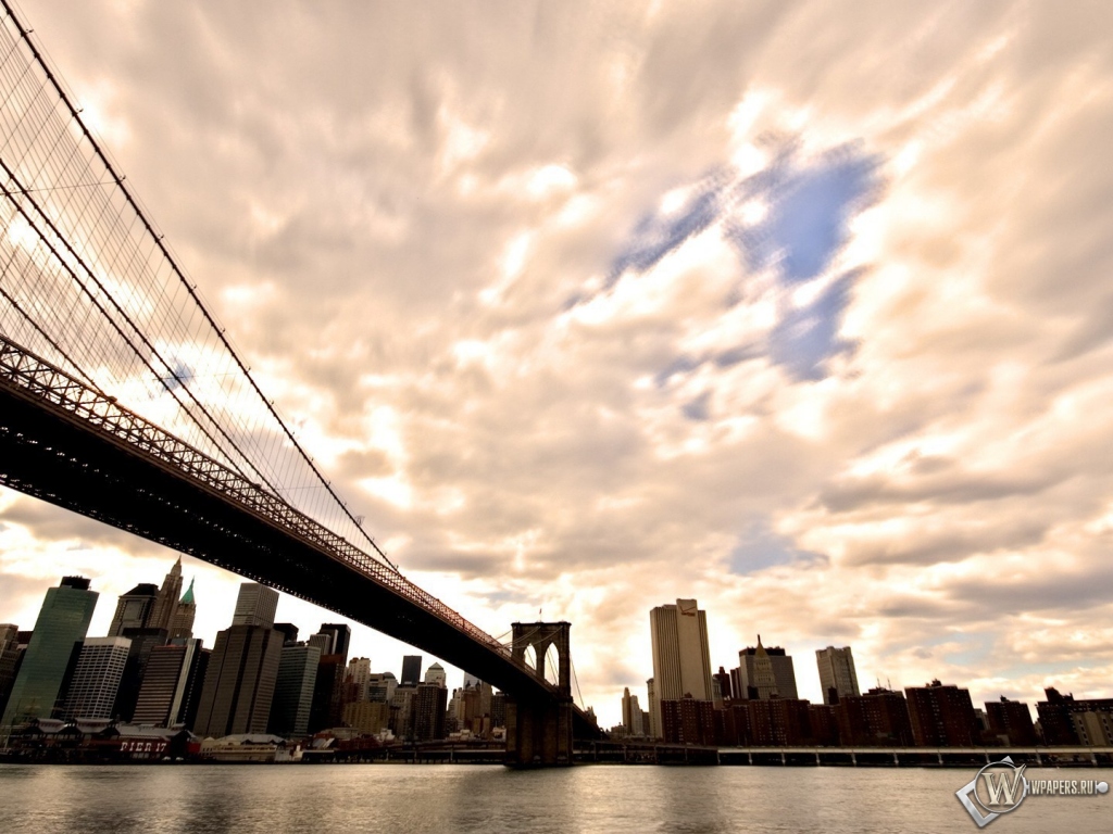 Бруклинский мост Нью-Йорк 1024x768