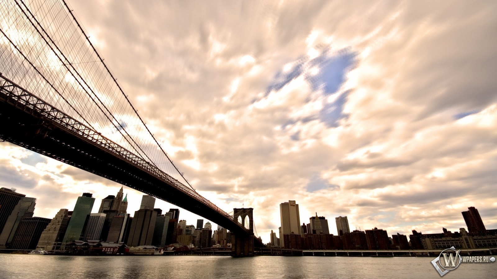 Бруклинский мост Нью-Йорк 1600x900