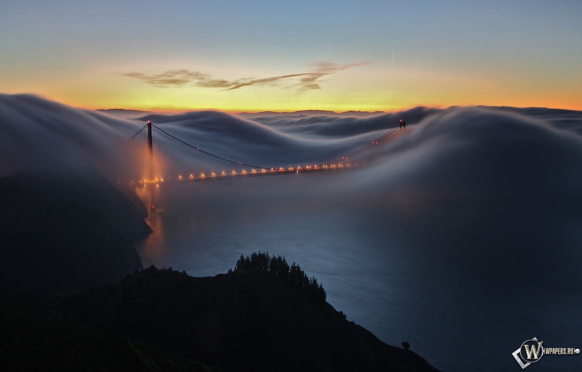 Мост Золотые ворота Сан-Франциско 1200x768