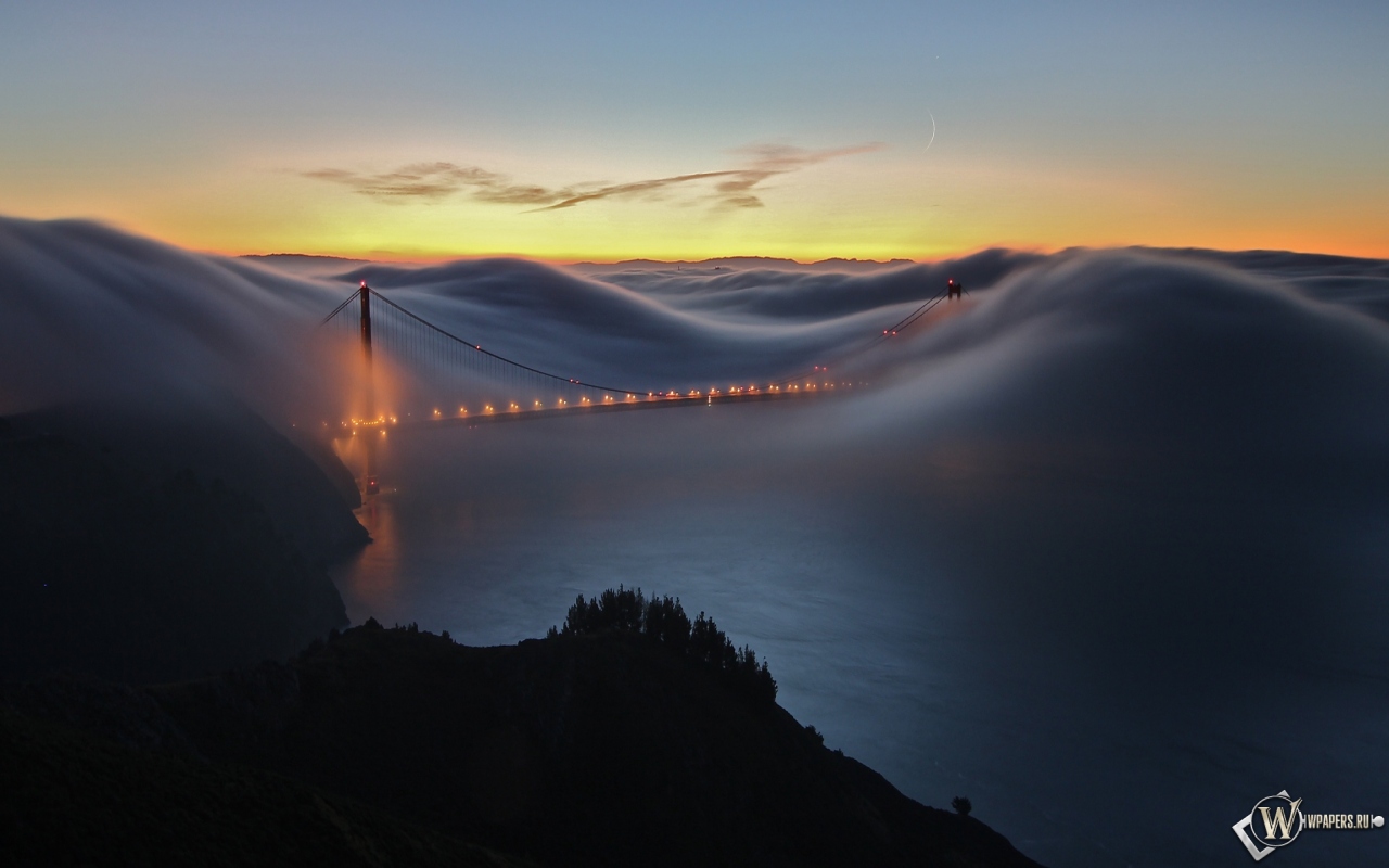 Мост Золотые ворота Сан-Франциско 1280x800