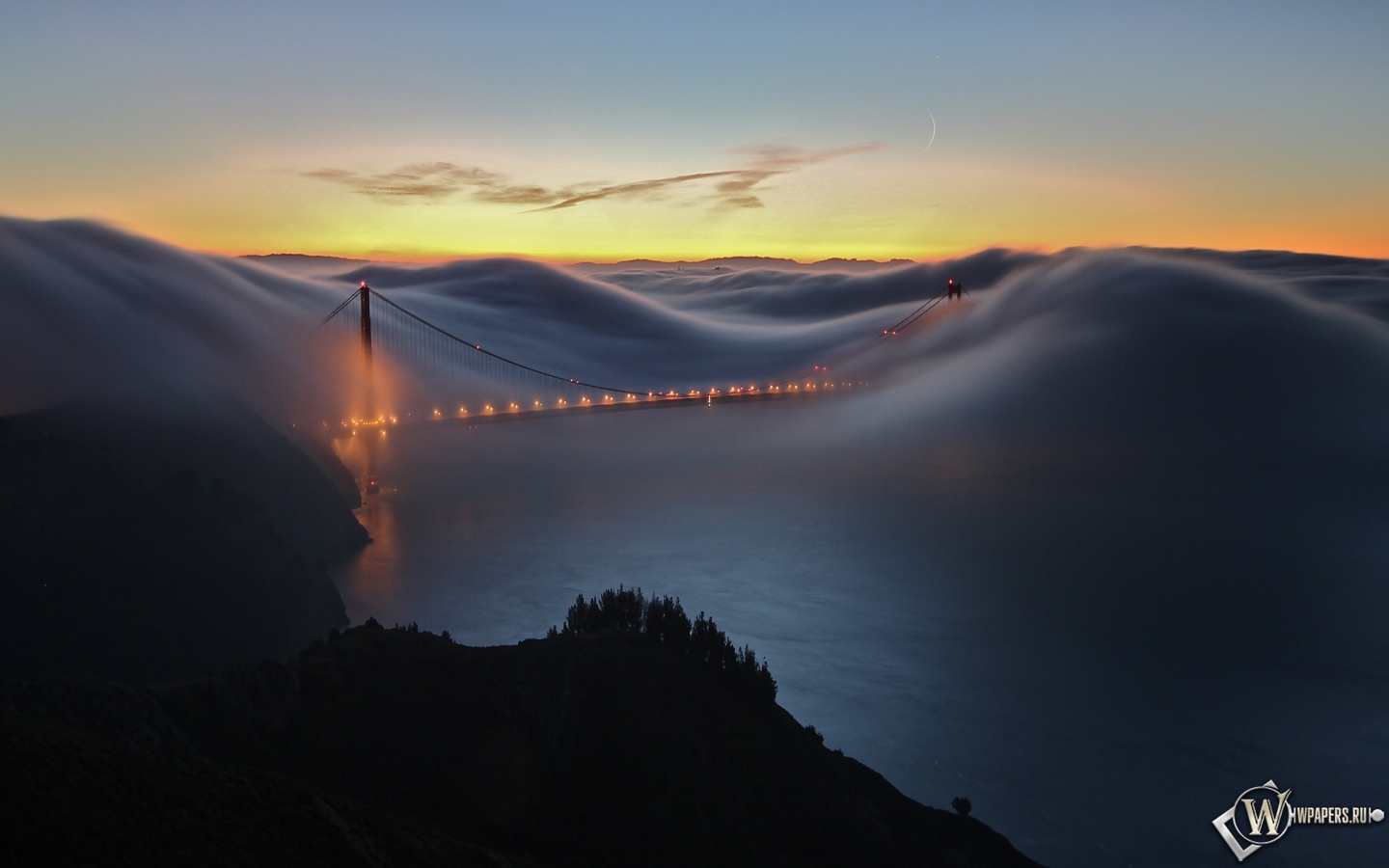Мост Золотые ворота Сан-Франциско 1440x900