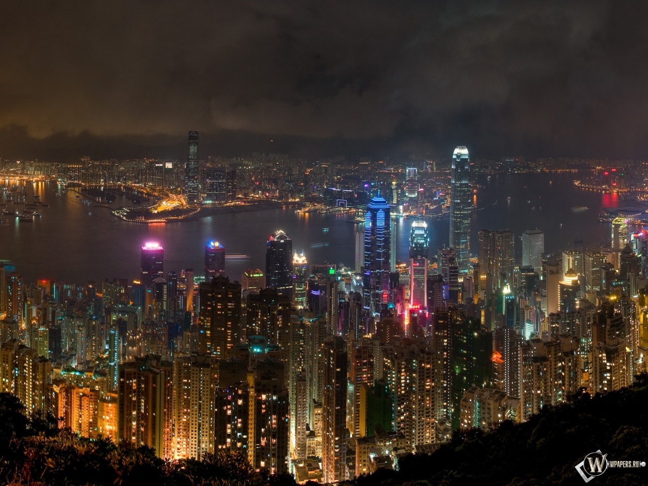 Ночной Гонконг 1280x960