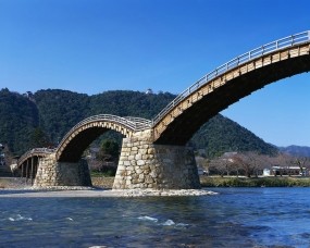 Обои Архитектура Японии: Река, Мост, Япония, Города
