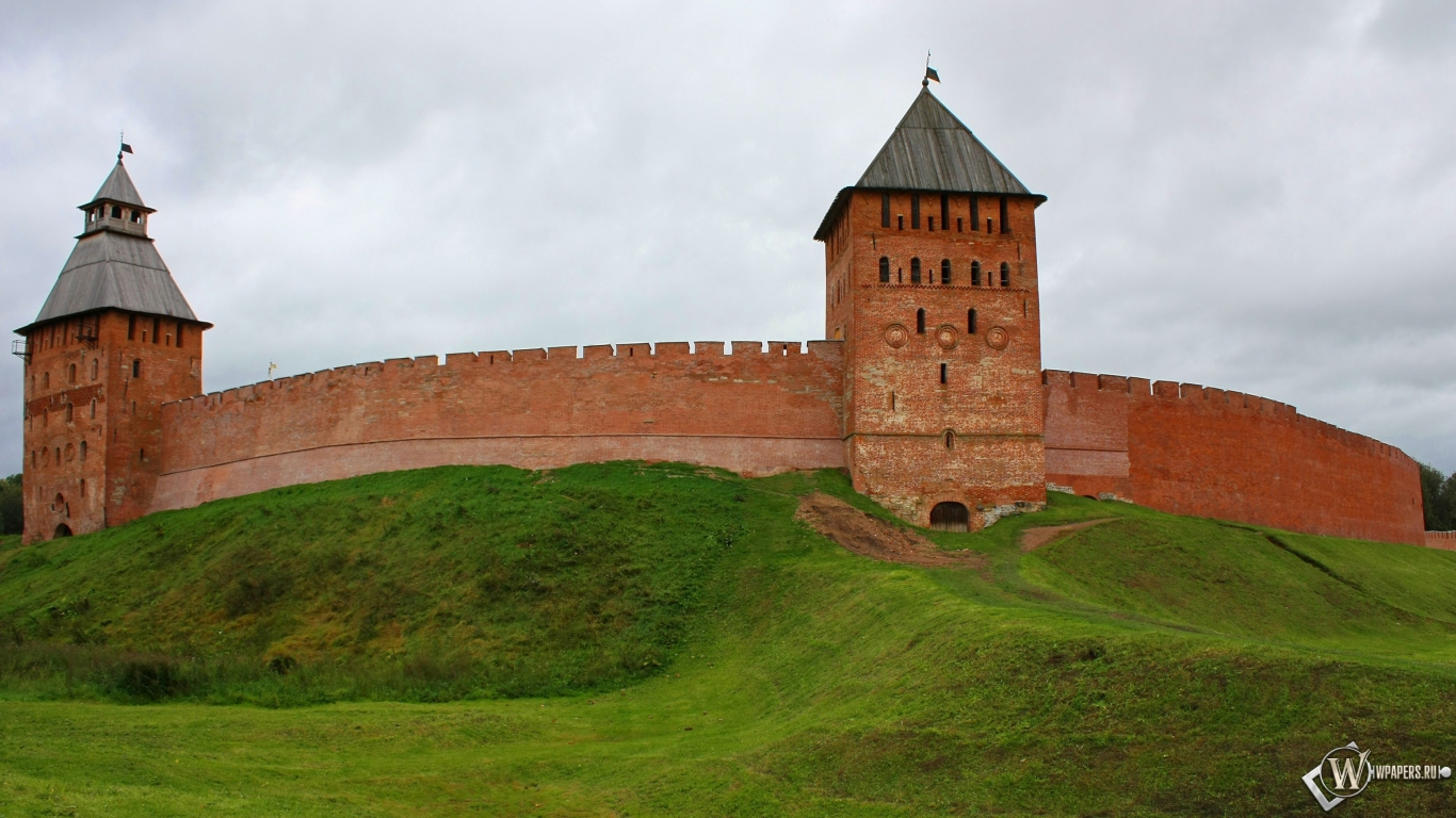 Кремль Великий Новгород 1366x768