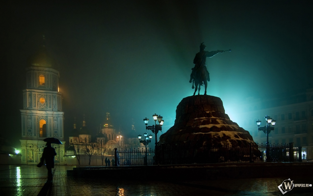 Памятник Богдану Хмельницкому Киев 1280x800