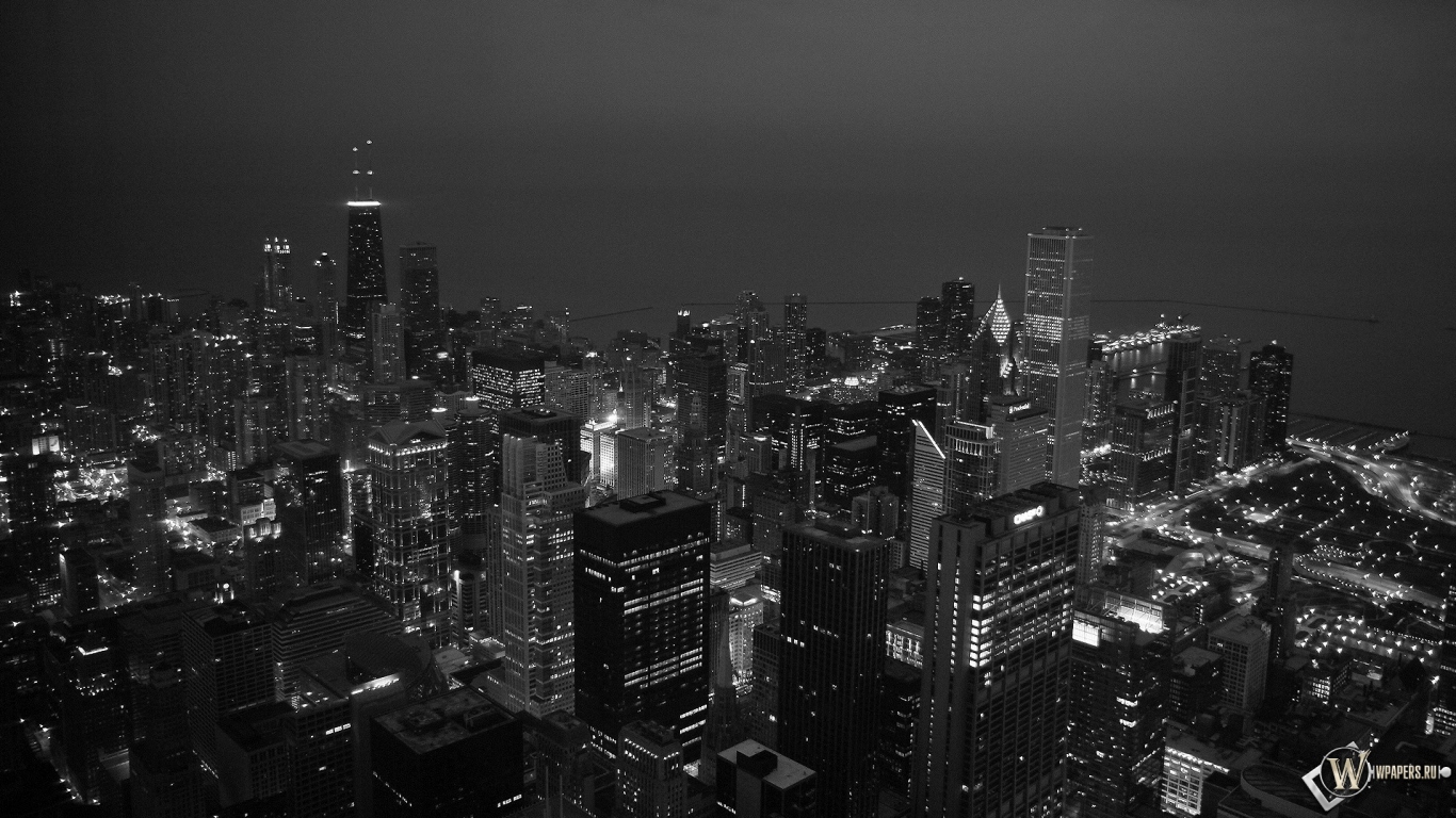 Вечерний Чикаго 1366x768