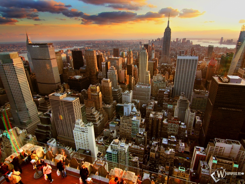 New-York City sunset 1024x768