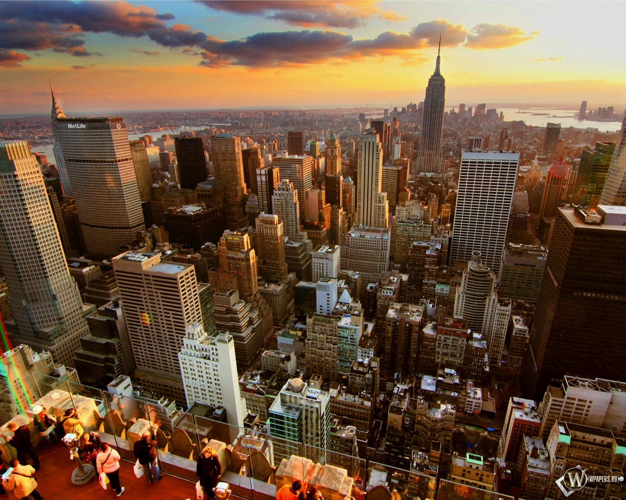New-York City sunset 1280x1024