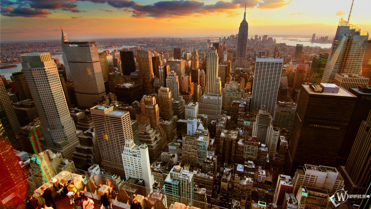 New-York City sunset 1280x720