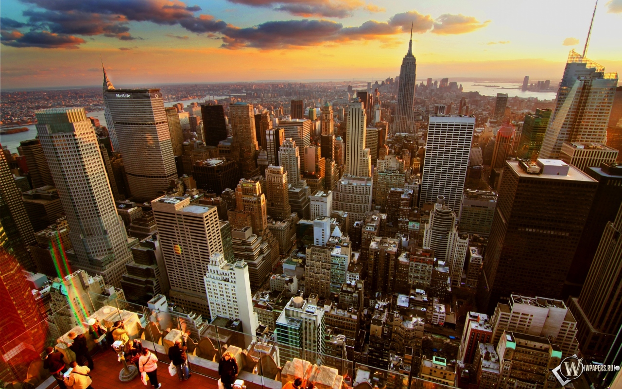 New-York City sunset 1280x800