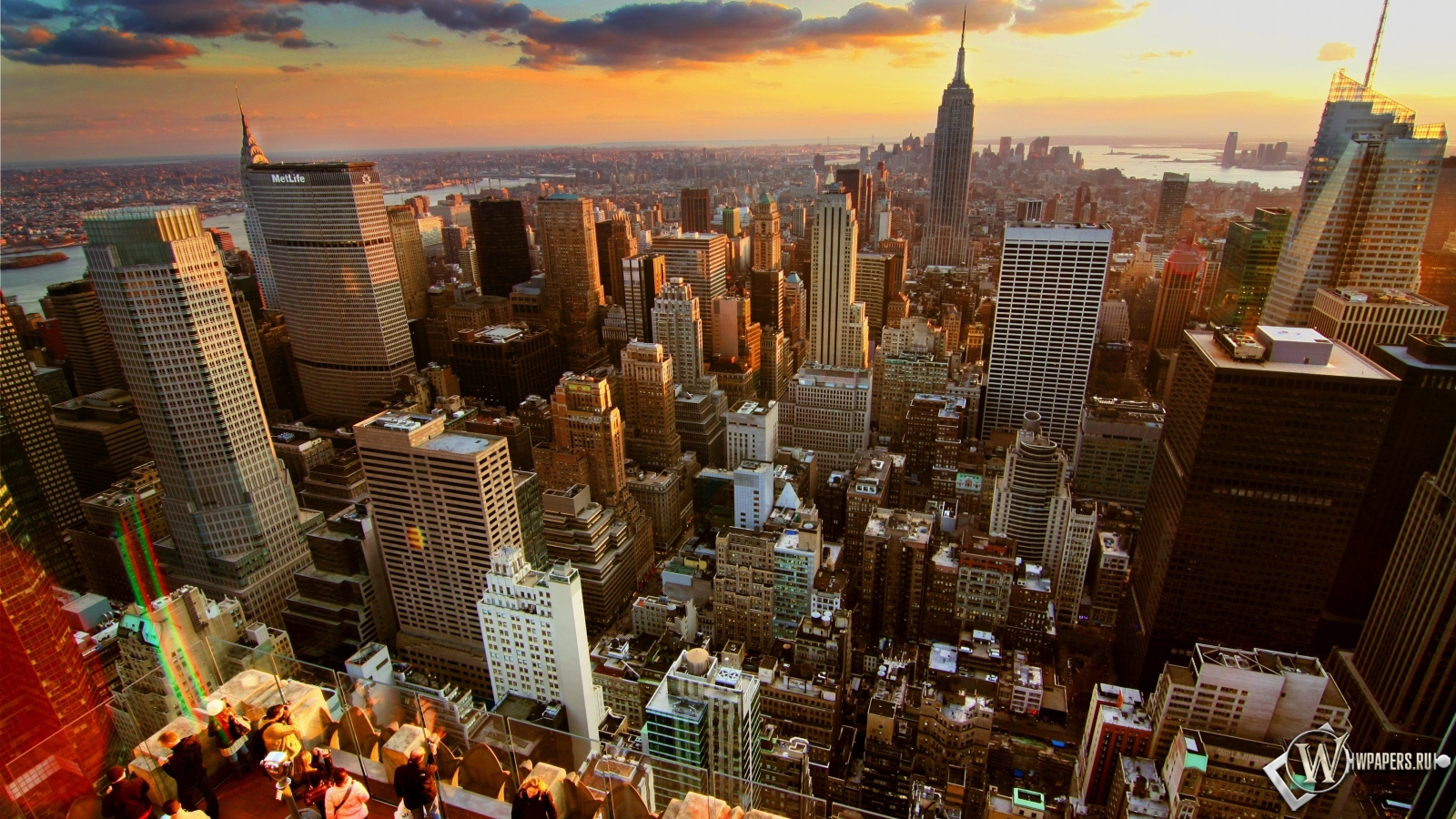 New-York City sunset 1600x900