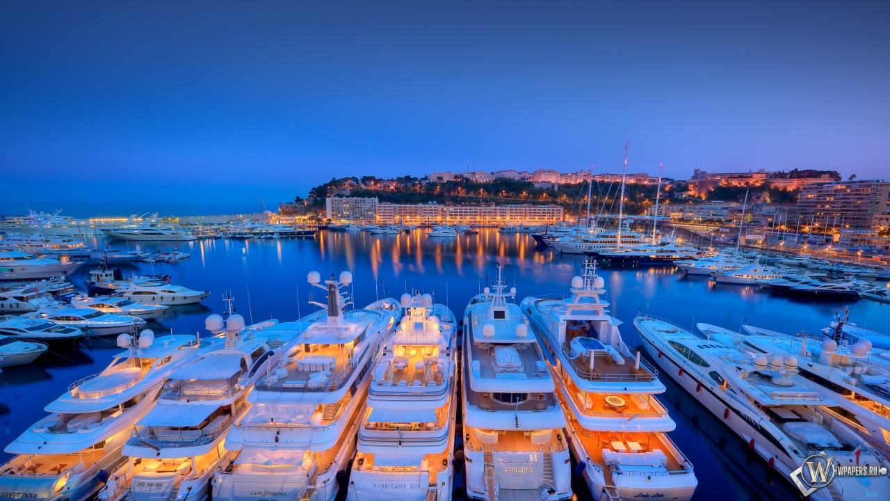 Яхты в Монако 1280x720