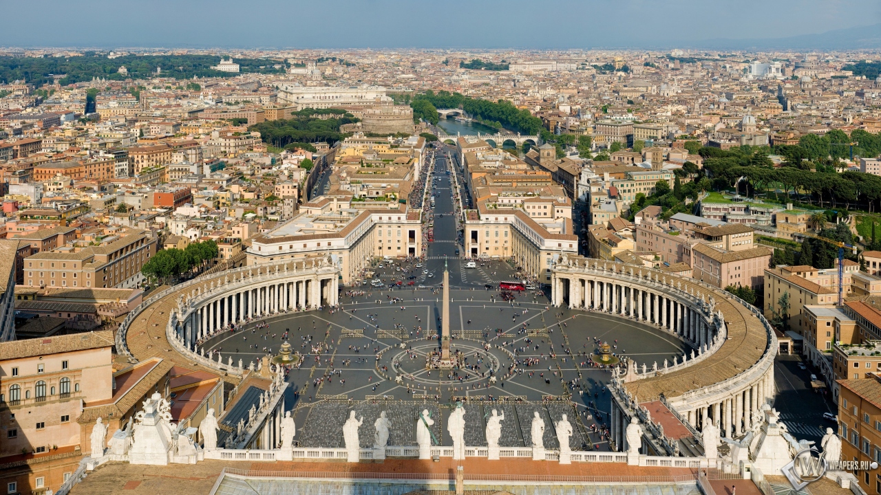 Площадь Святого Петра Ватикан 1280x720