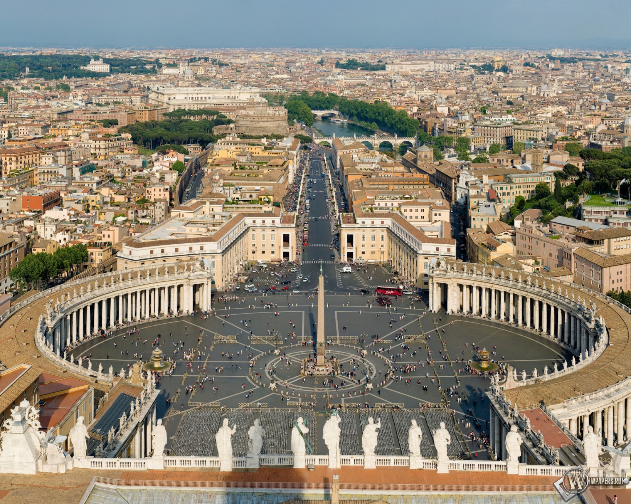 Площадь Святого Петра Ватикан 2048x1638