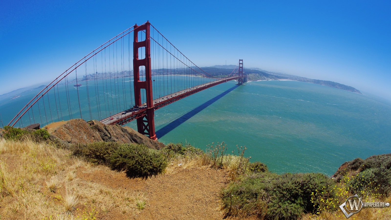 Мост Золотые ворота Сан-Франциско 1600x900