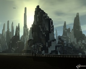 Обои Cartoon City: Город, City, 3D Города
