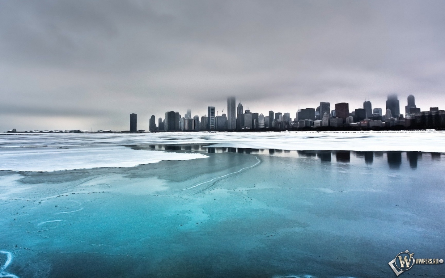 Город во льду 1440x900