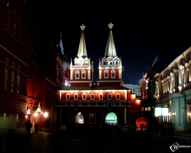 Москва Ночь на Красной площади