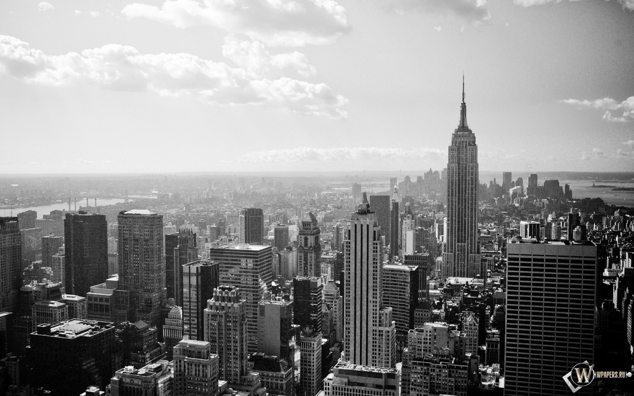 New-York black and white 1280x800