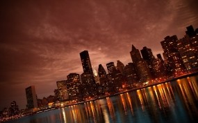 Обои Манхэттен: Город, Ночь, Manhattan, New York