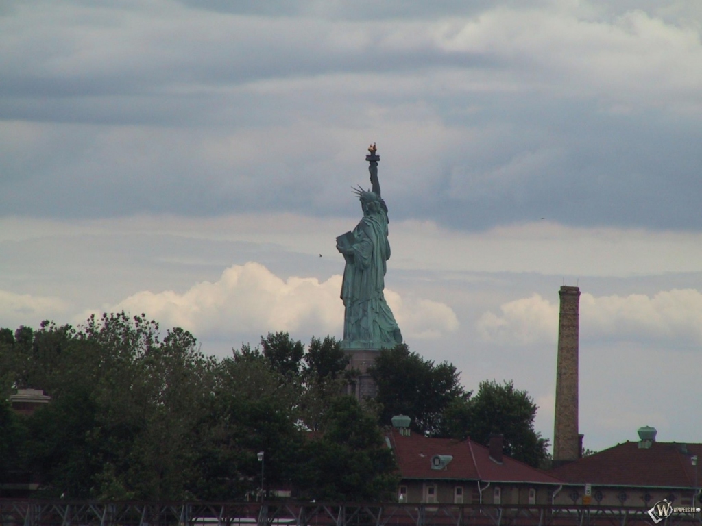 New York статуя свободы 1024x768