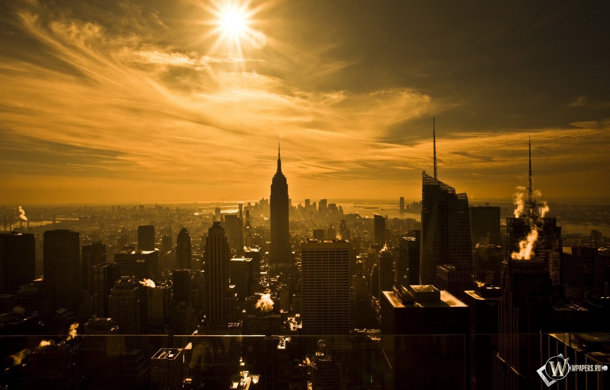 Восход над Нью-йорком 1200x768