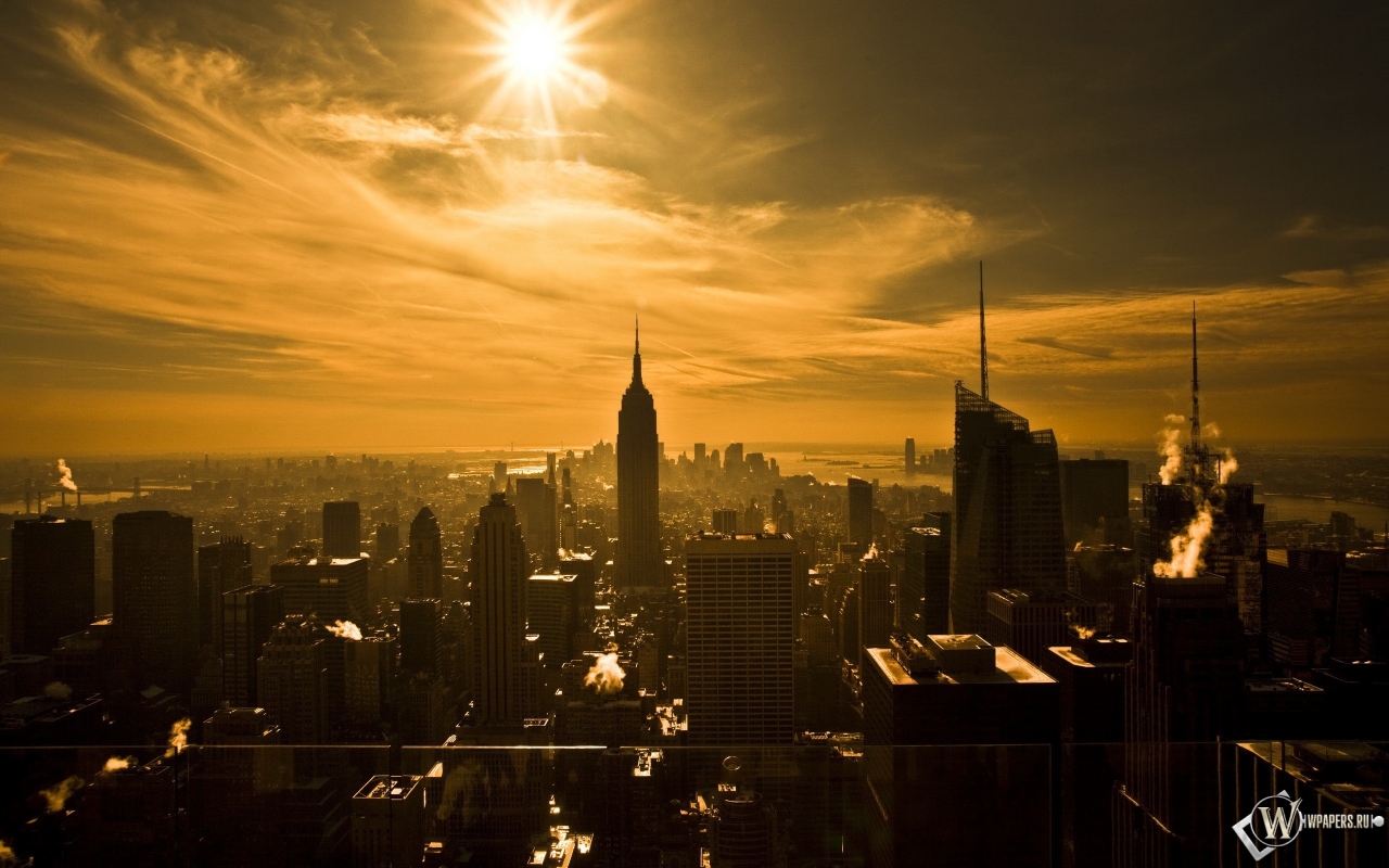 Восход над Нью-йорком 1280x800