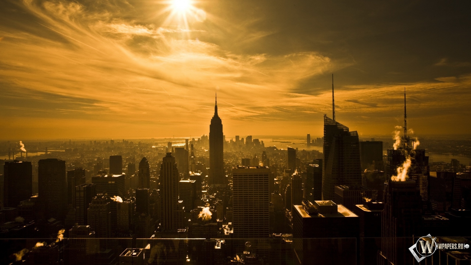 Восход над Нью-йорком 1600x900