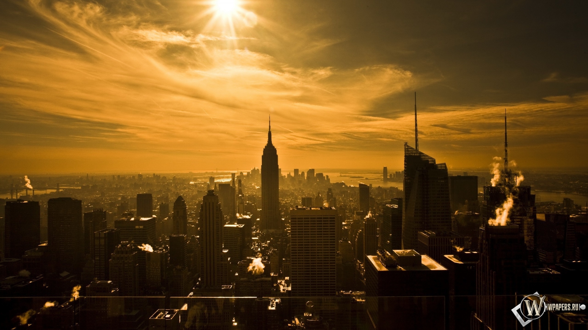 Восход над Нью-йорком 1920x1080