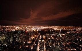 Обои New York в ночи: Город, Ночь, Нью-Йорк, New York