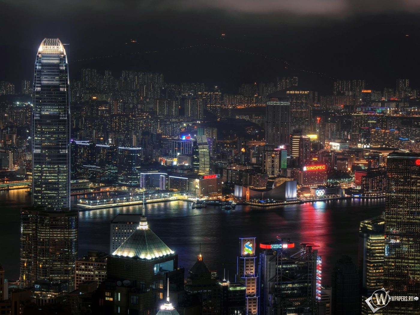 Ночной Гонконг 1400x1050